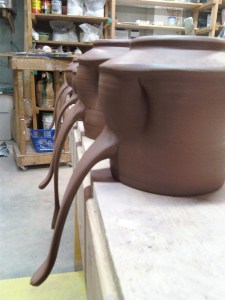 Mugs - handles drying